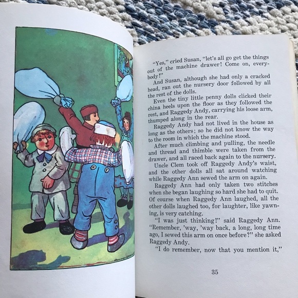 Vintage Johnny Gruelle Raggedy Ann Raggedy Andy 1977 Paperback Book Set - Picture 3 of 3